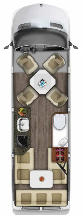 Roadtrek E-Trek Base floor plan