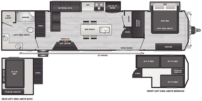 2025 Keystone Residence 401CLDL - Floor plan