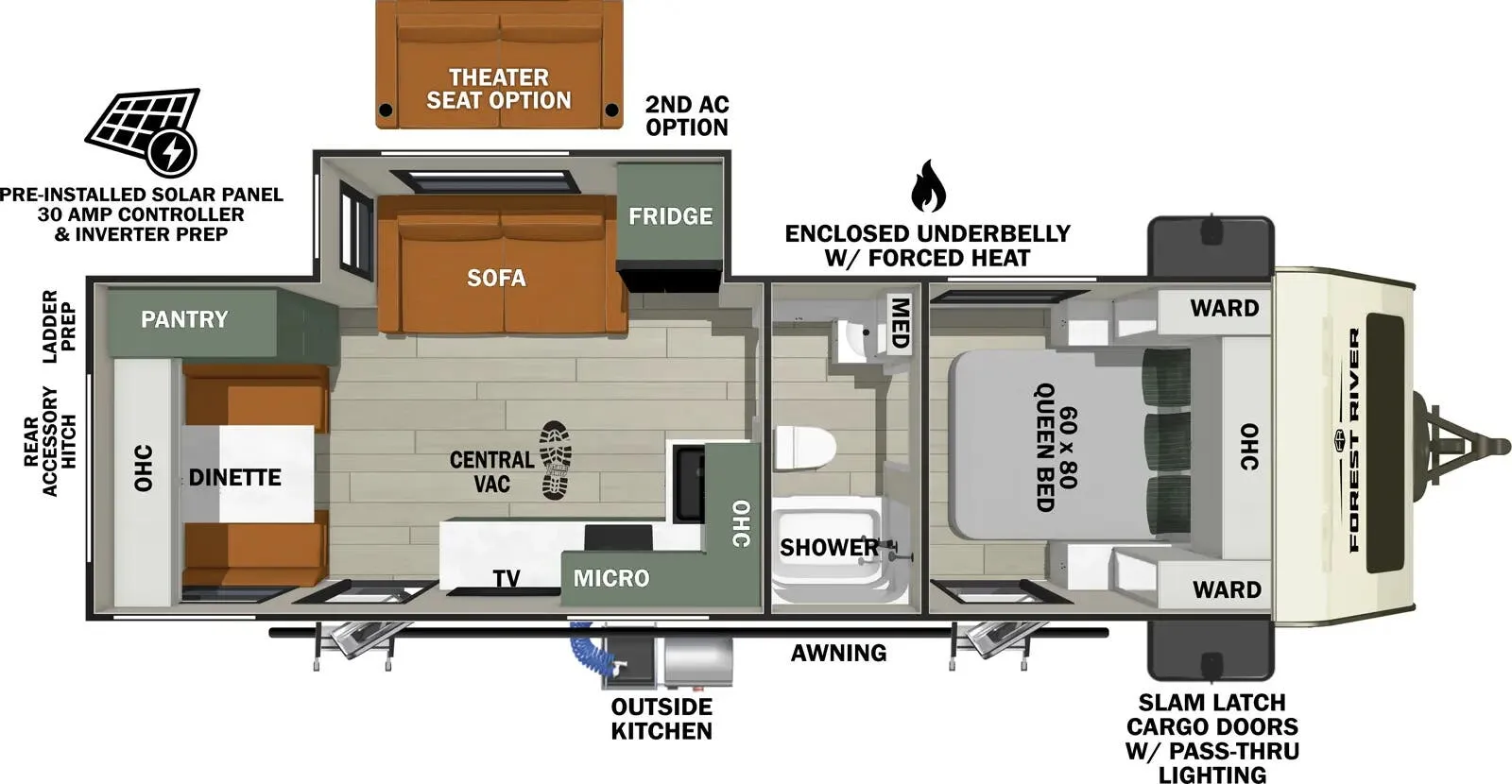 Forest River No Boundaries Beast Mode NB207 floor plan