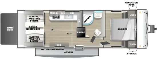 Forest River Shockwave 2550 floor plan
