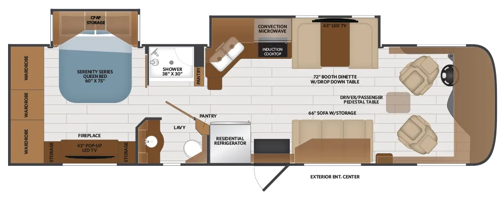 Fleetwood Pace Arrow 33D floor plan