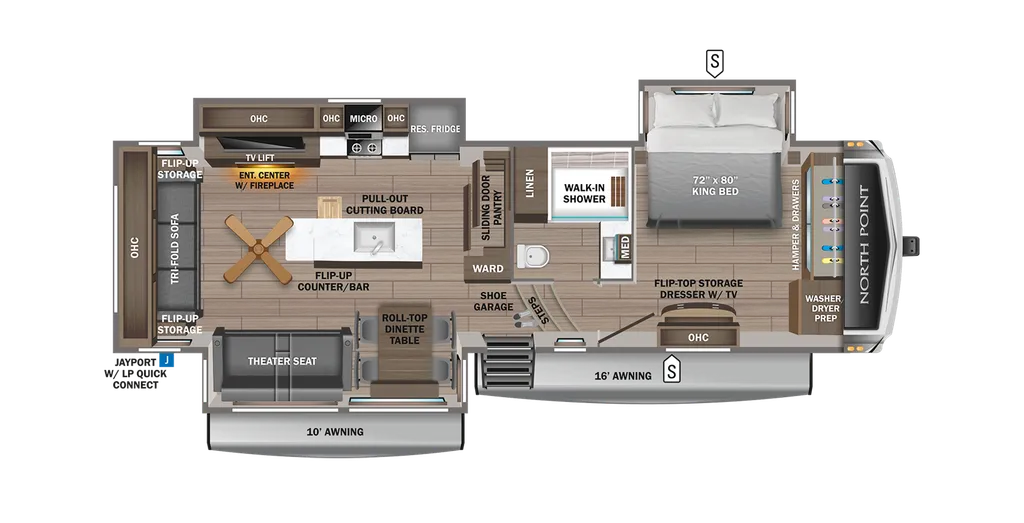 2025 Jayco North Point 310RLTS floor plan