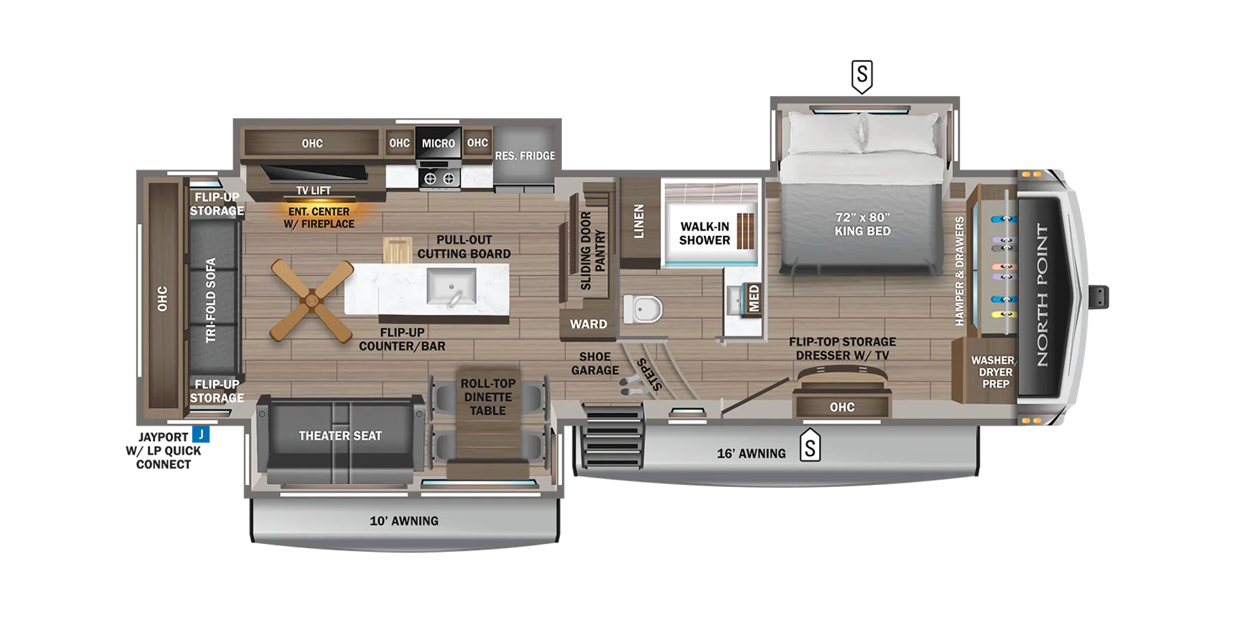 2025 Jayco North Point 310RLTS - Floor plan
