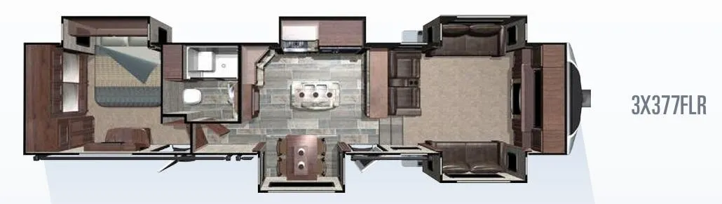 Highland Ridge Open Range 3X 3X377FLR floor plan