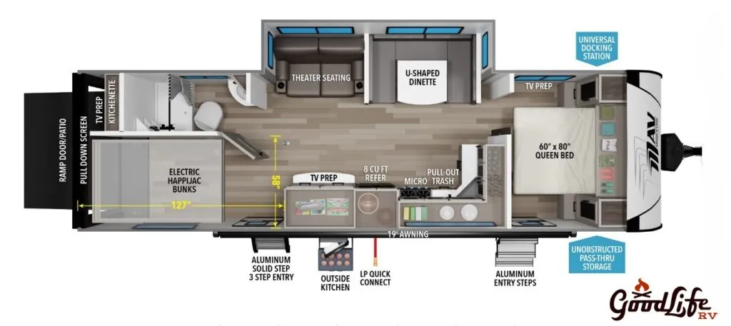 2026 Grand Design Momentum 28MAV floor plan