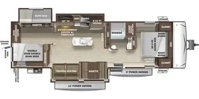 2021 Highland Ridge RV Open Range Light 312BHS - Floor plan
