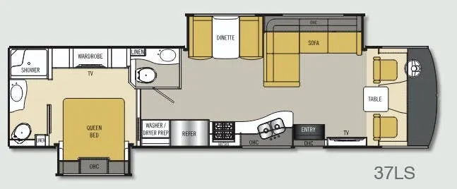 Coachmen Mirada Select 37LS floor plan