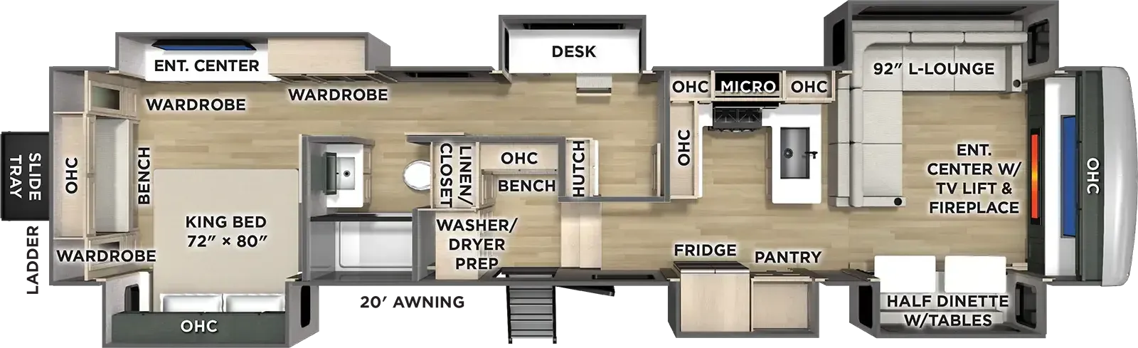 Forest River River Ranch 396FLL floor plan