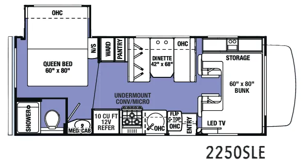 Forest River Sunseeker LE 2250SLE floor plan