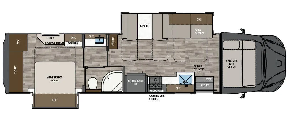 Renegade RV Valencia 38RW floor plan