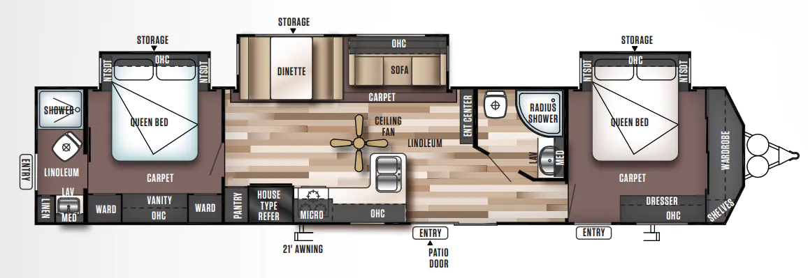 Forest River Wildwood DLX 4002Q floor plan