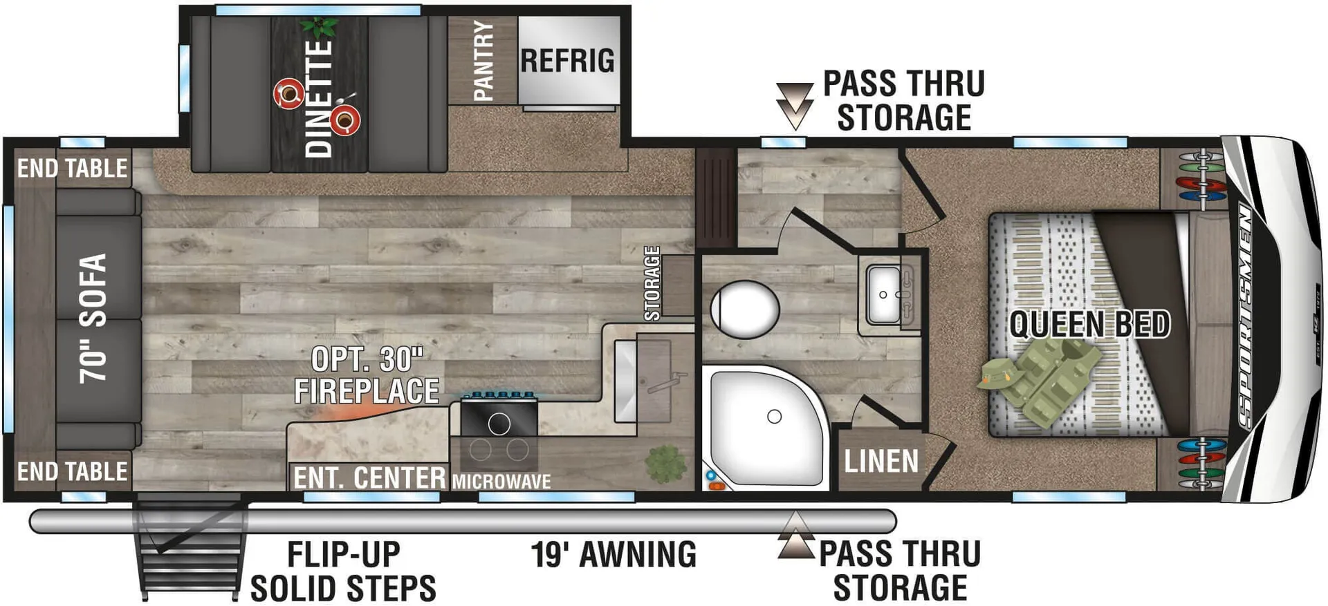 2021 K-Z Rv Sportsmen 251RL - Floor plan