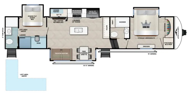 East to West Blackthorn 3820DSL floor plan
