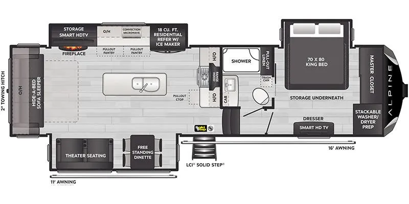 2025 Keystone Alpine 3011CK floor plan