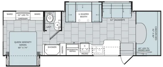 2017 Holiday Rambler Vesta 31U floor plan