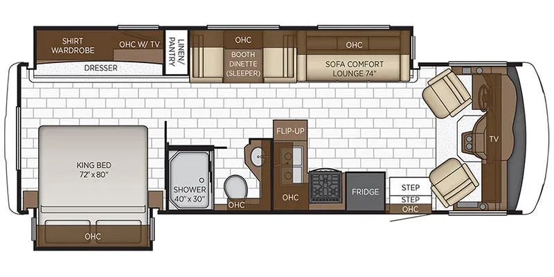Newmar Bay Star Sport 2920 floor plan
