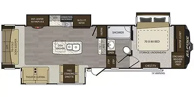 2018 Keystone Alpine 3400RS floor plan