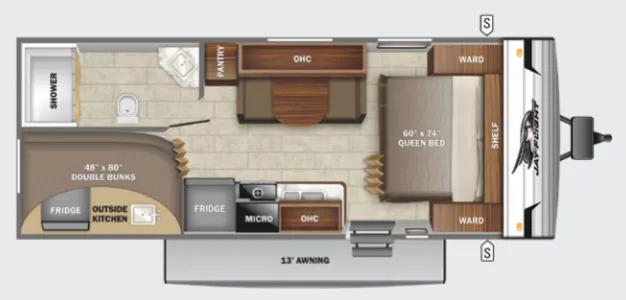 Jayco Jay Flight SLX 8 224BH floor plan