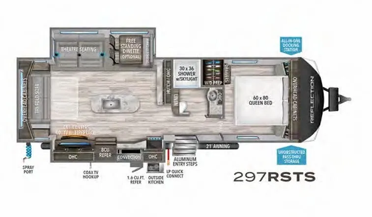 Grand Design Reflection 297RSTS floor plan