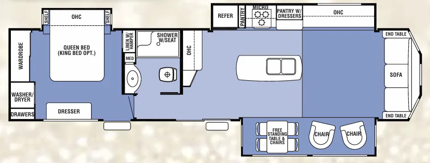 Forest River Cedar Creek Cottage 40CCK floor plan