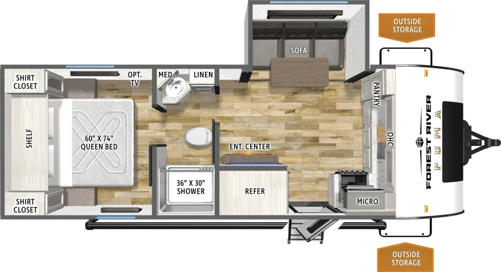 2026 Forest River Puma Camping Edition 211FKCE floor plan