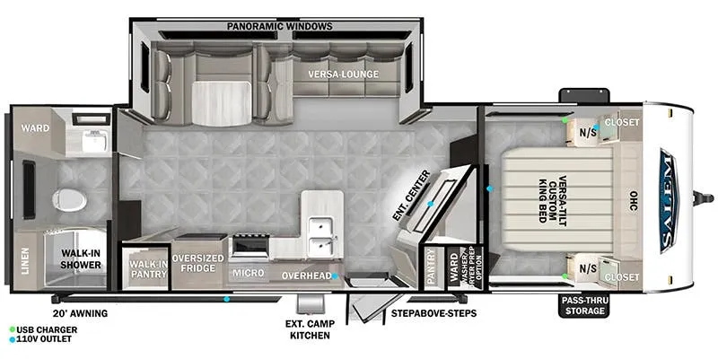 2024 Forest River Salem 26RBS - Floor plan