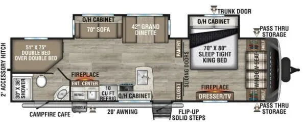 2026 Venture RV SportTrek Touring Edition STT312VBH floor plan