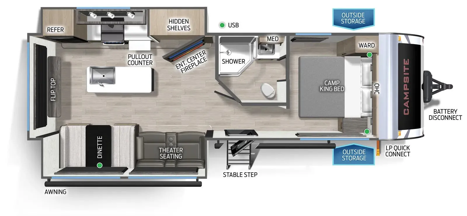 Forest River Campsite Ultra 25JT floor plan