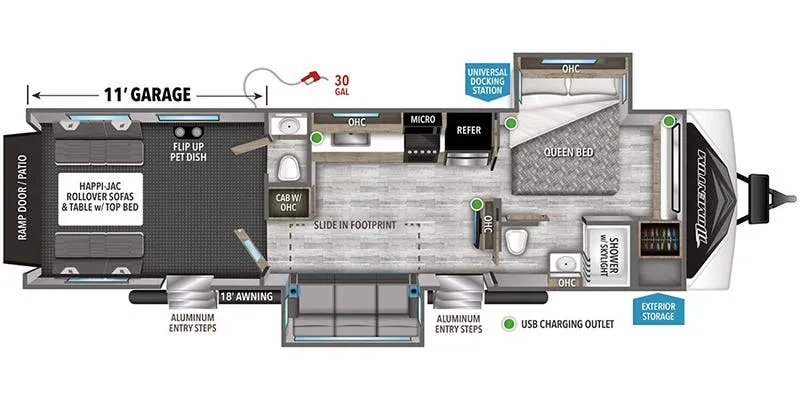 Grand Design Momentum G-Class 29G floor plan