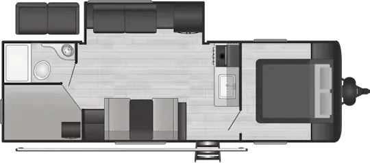 Keystone Hideout 25BHSWE floor plan