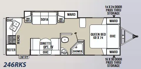 Coachmen Freedom Express LTZ 246RKS floor plan