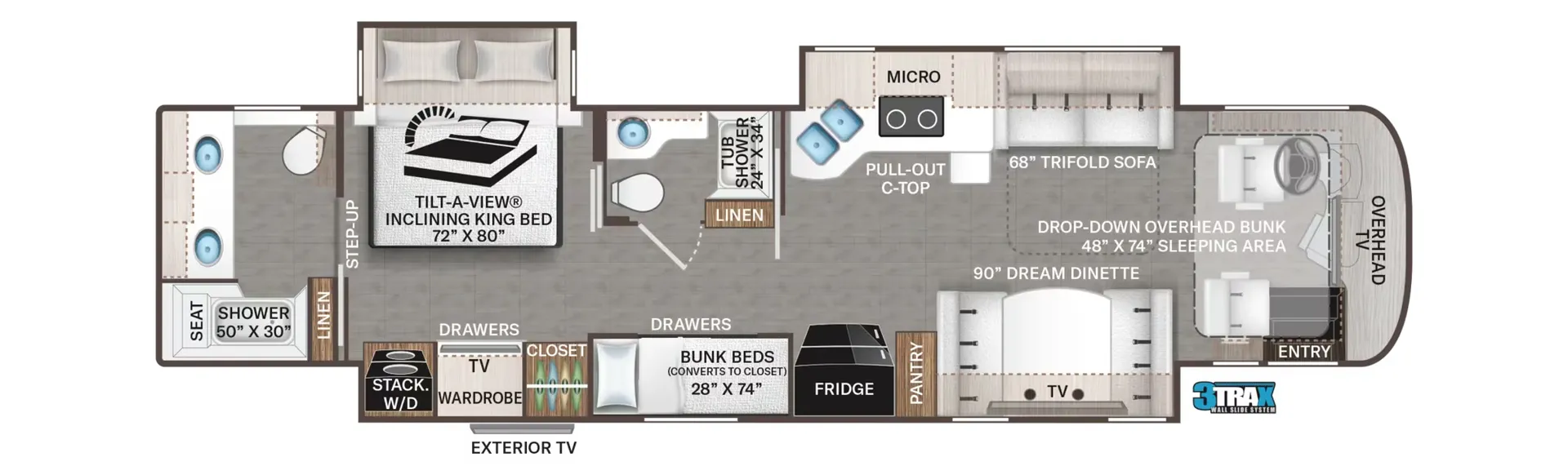 Thor Motor Coach Aria 4000 floor plan