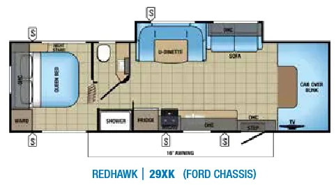 Jayco Redhawk 29XK floor plan