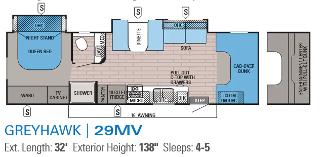 Jayco Greyhawk 29MV floor plan