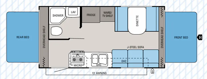 Jayco Jay Feather X19H floor plan