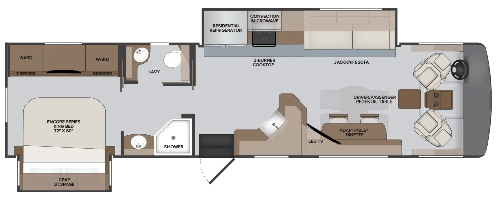 2024 Holiday Rambler Vacationer 35GL - Floor plan