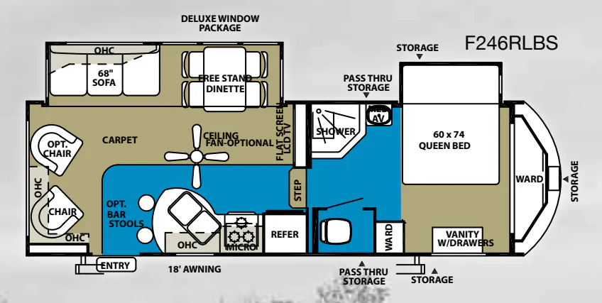 Forest River Wildwood Heritage Glen 246RLBS floor plan
