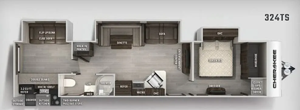 Forest River Cherokee 324TS floor plan