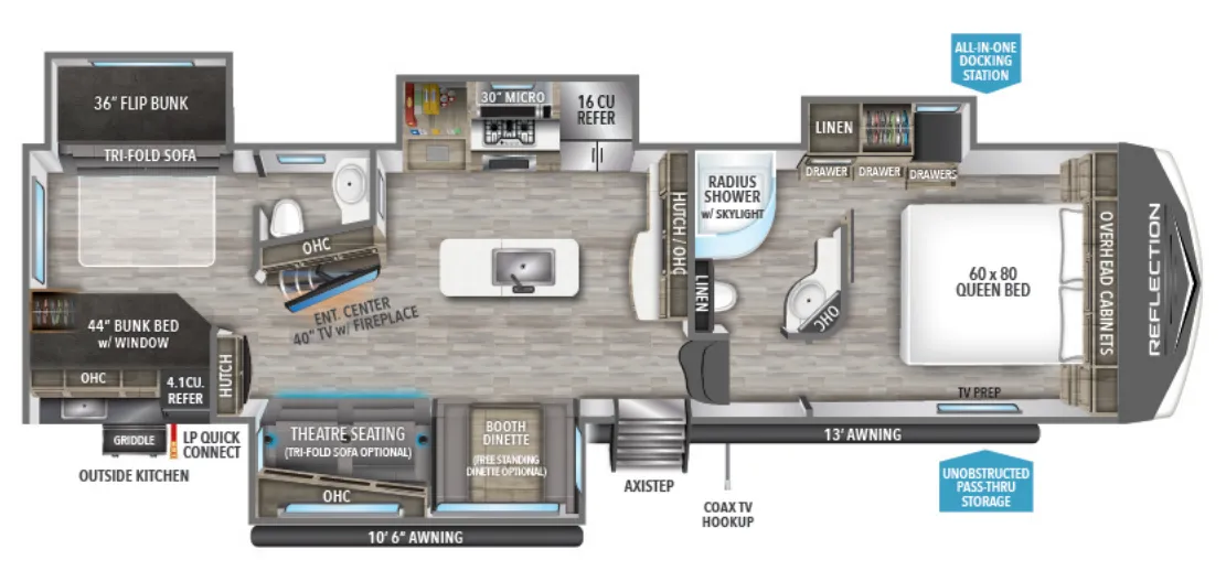 Grand Design Reflection 311BHS floor plan