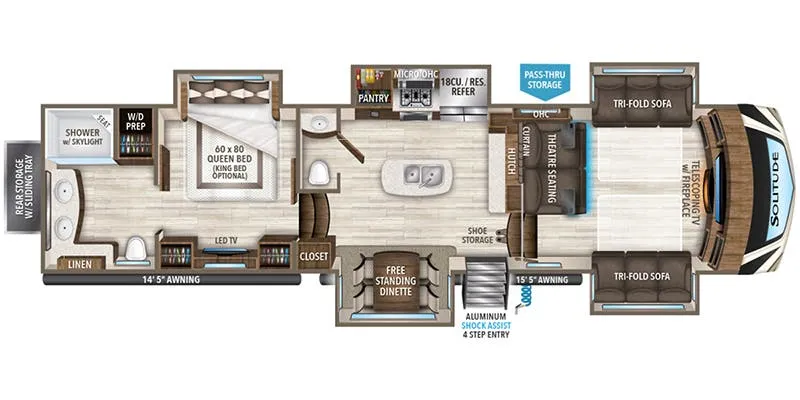 Grand Design Solitude 380FL-R floor plan