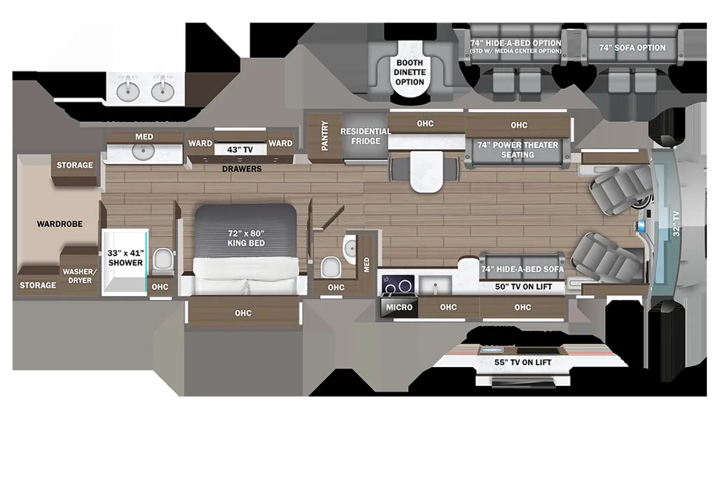 2026 Entegra Coach Aspire 44D floor plan