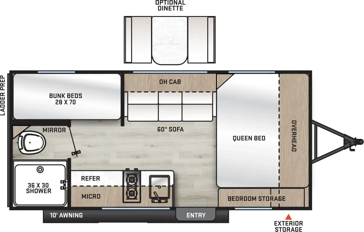 2024 Coachmen Catalina Summit Series 7 164BHX - Floor plan