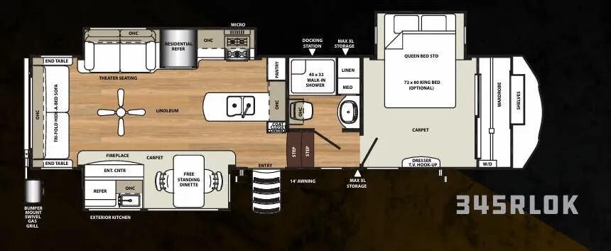 Forest River Sierra 345RLOK floor plan