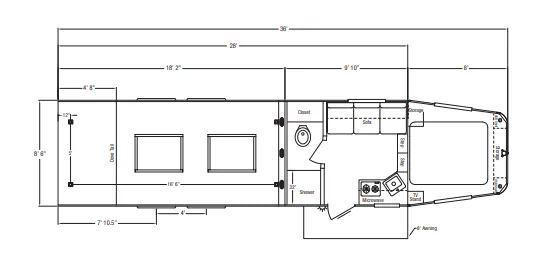 Sundowner Krawler Hauler 1786 KM floor plan