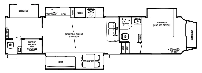 Forest River Cedar Creek Silverback 35K floor plan