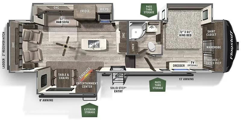 2020 Forest River Flagstaff Classic Super Lite 8529IKSB floor plan