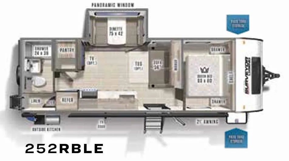 Forest River Surveyor Legend 252RBLE floor plan