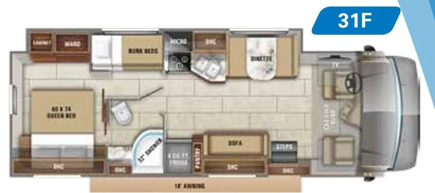 Jayco Redhawk 31F floor plan