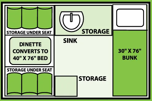 Aliner Scout-Lite Base floor plan