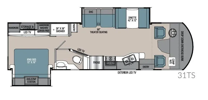Coachmen Pursuit 31TS floor plan